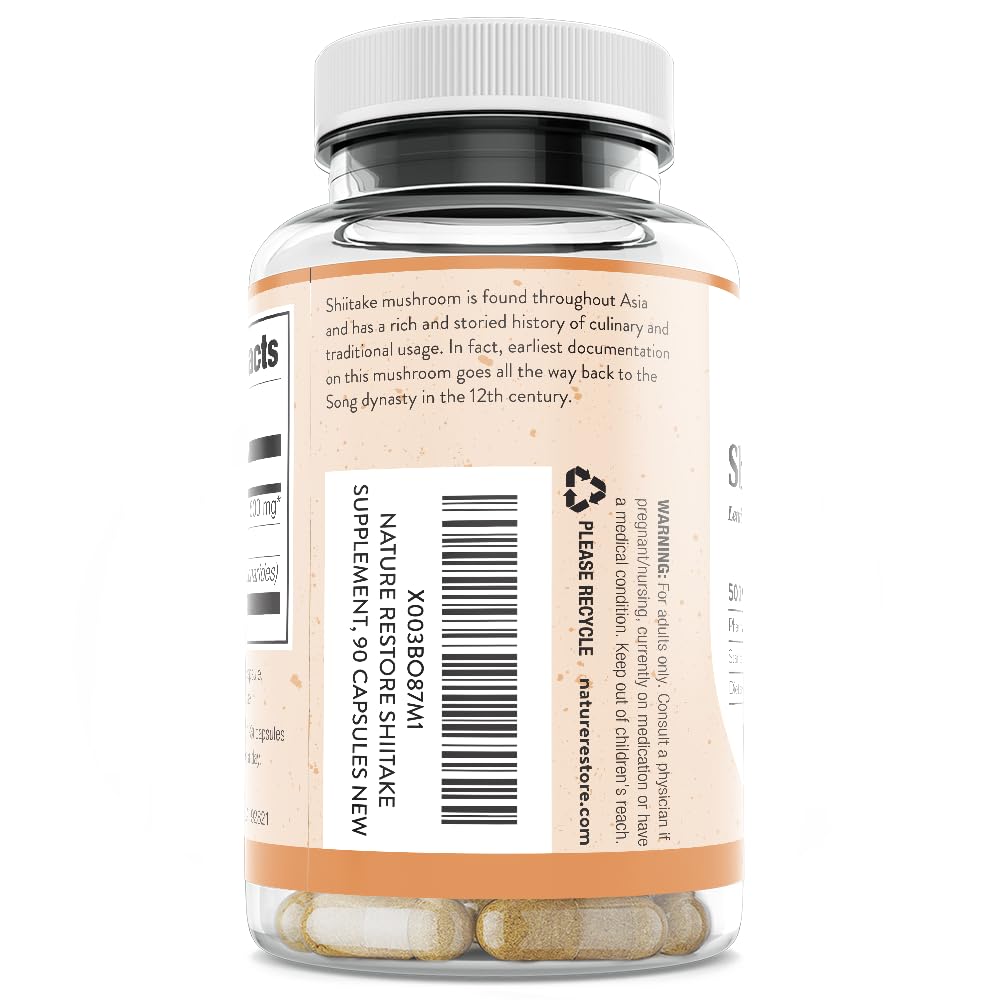 Nature Restore Shiitake Mushroom Extract Supplement - 90 Capsules - image 3