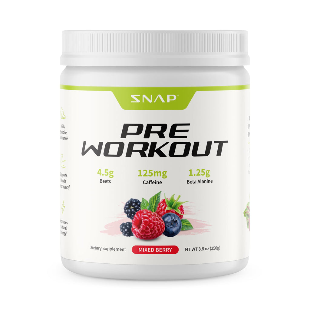 Snap Supplements Beet Root Powder Natural Pre-Workout - 30 Servings