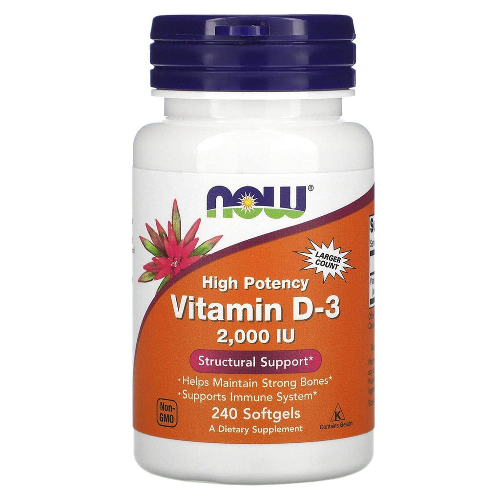 NOW Vitamin D-3 2000 IU - 240 Softgels