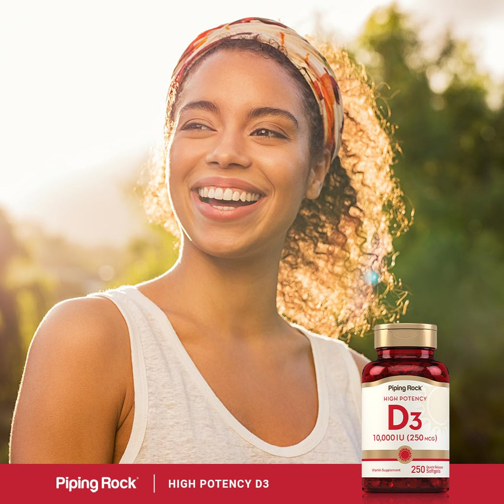 Piping Rock Vitamin D3 10000 IU - 250 Softgels - image 6