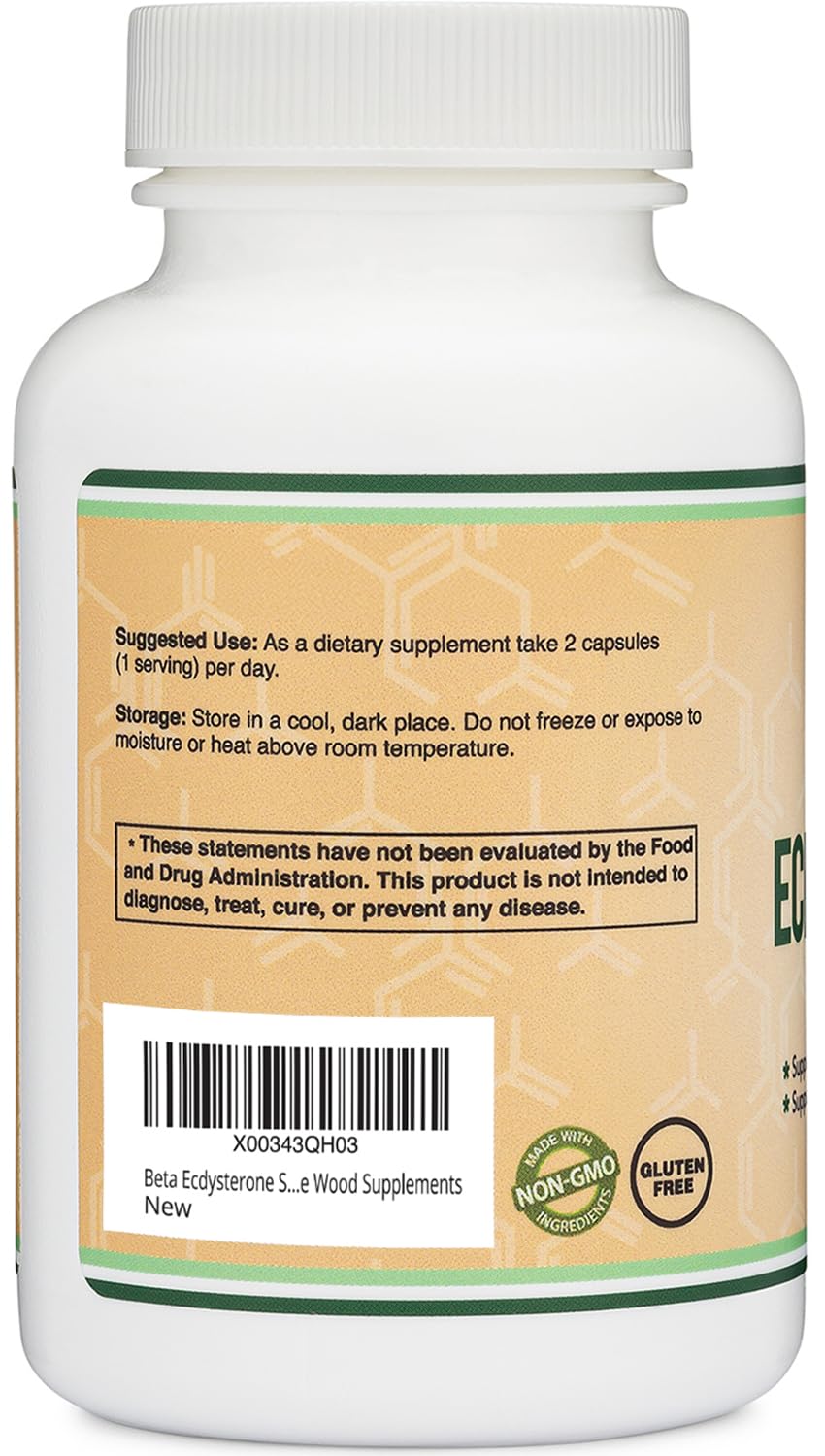 Double Wood Supplements Beta Ecdysterone 500mg - 120 Capsules - image 4