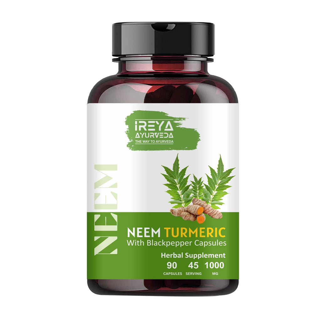 Ireya Ayurveda Neem & Turmeric Capsules - 90 Capsules