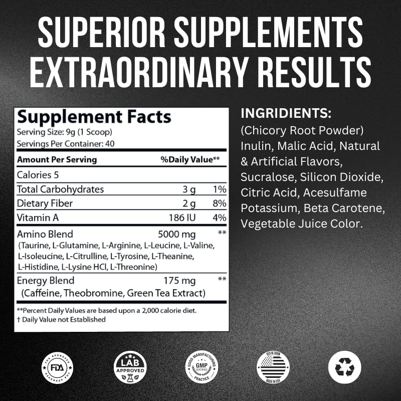 4D NUTRITION Energized Amino Acids Electrolytes Powder - 40 Servings - image 2