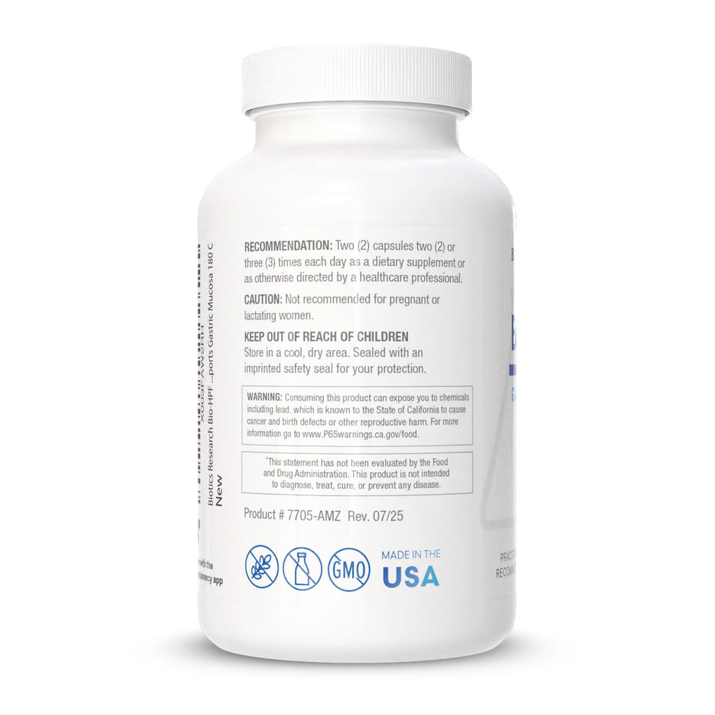 BIOTICS RESEARCH Bio-HPF Gastric Support - 180 Capsules - image 2