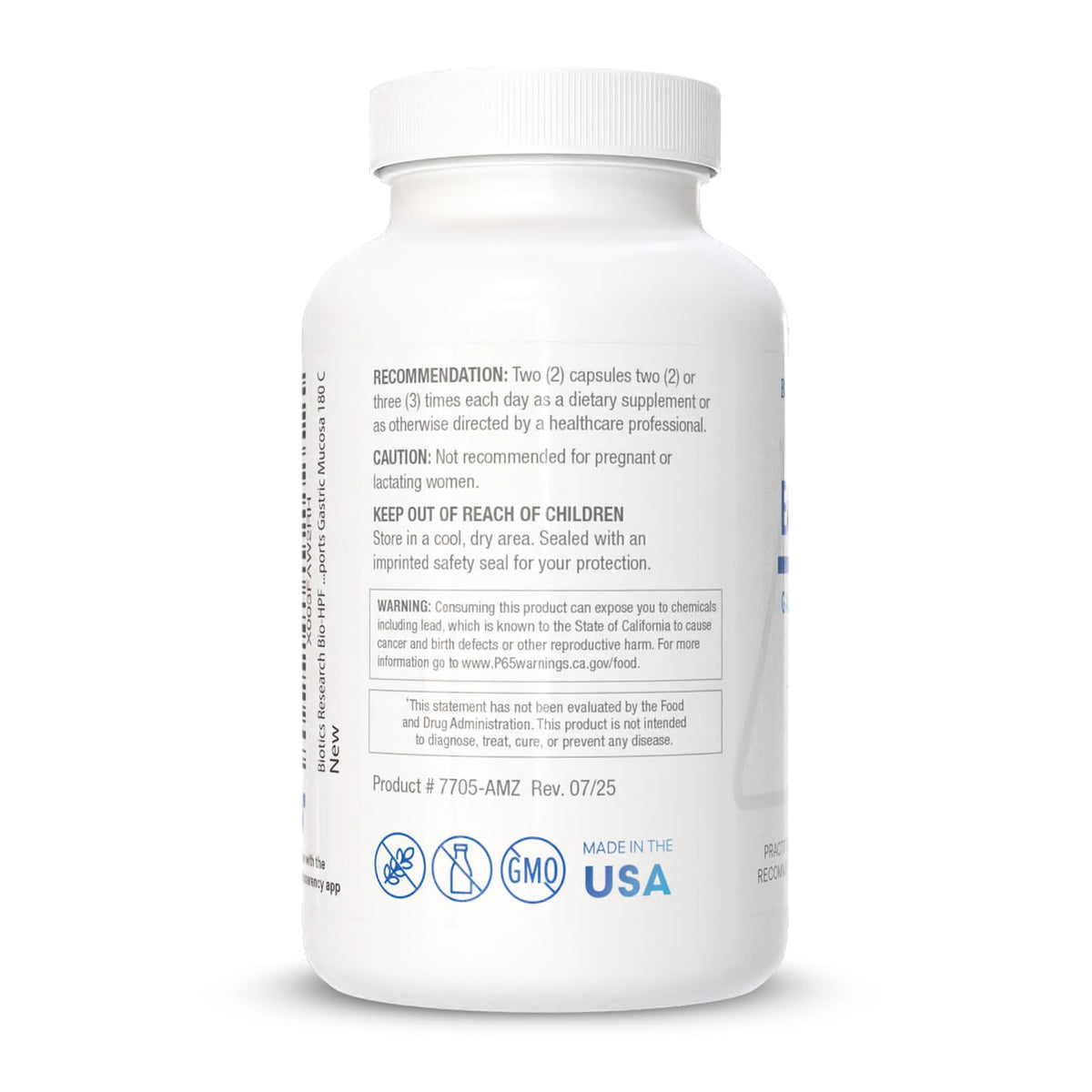 BIOTICS RESEARCH Bio-HPF Gastric Support - 180 Capsules - image 2