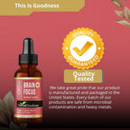 Herbal Goodness Brain and Focus Supplement Liquid Extract - 1 Fl Oz - image 7