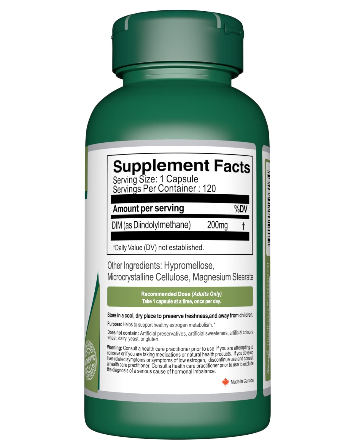 Vorst DIM Supplement 200mg - 120 Vegan Capsules - image 2