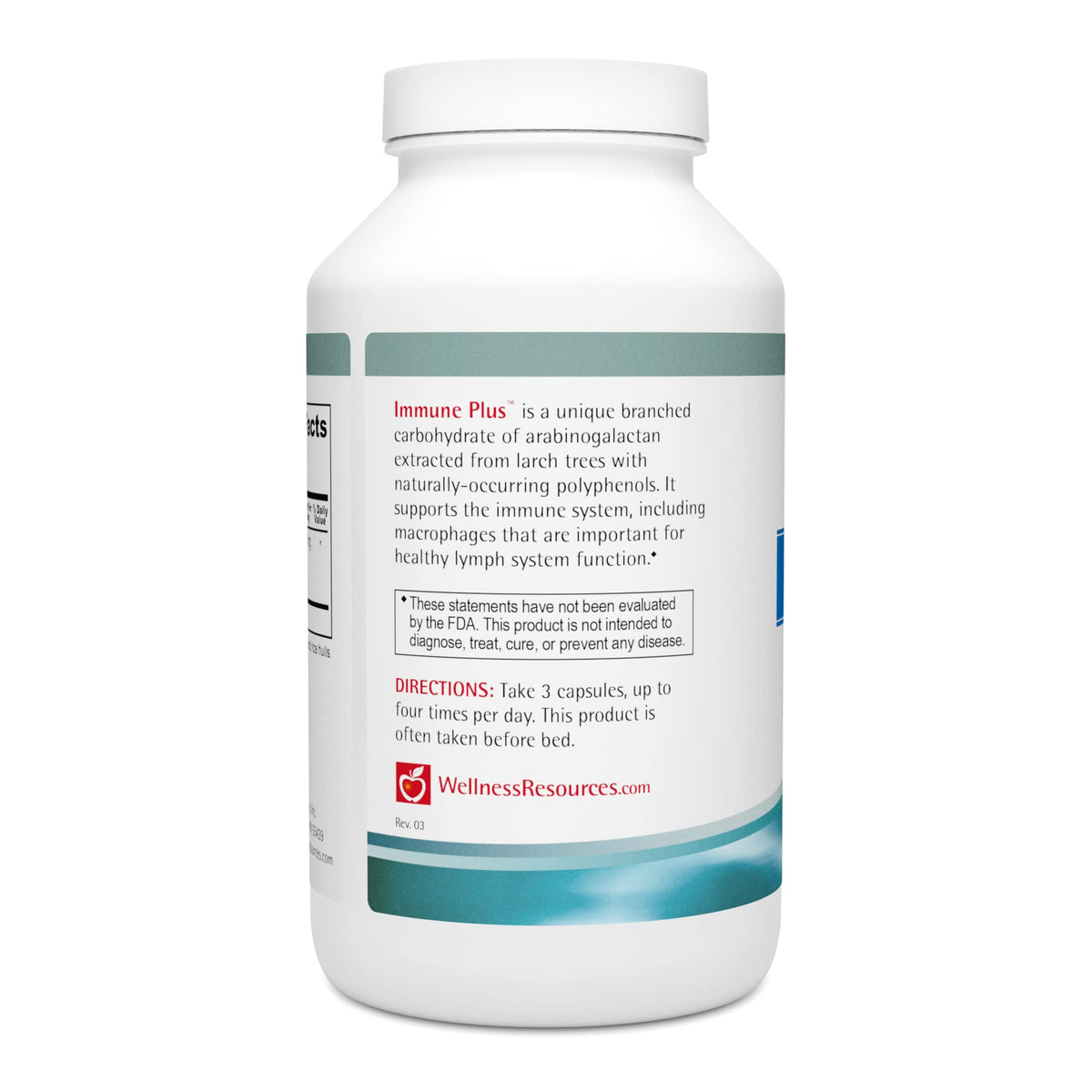 Wellness Resources Immune Plus Arabinogalactan - 300 Vegetarian Capsules - image 2