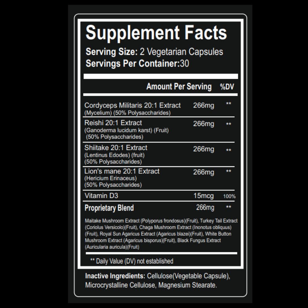 Nootrum Mushrooms with Lion's Mane & Cordyceps - 120 Capsules - image 4