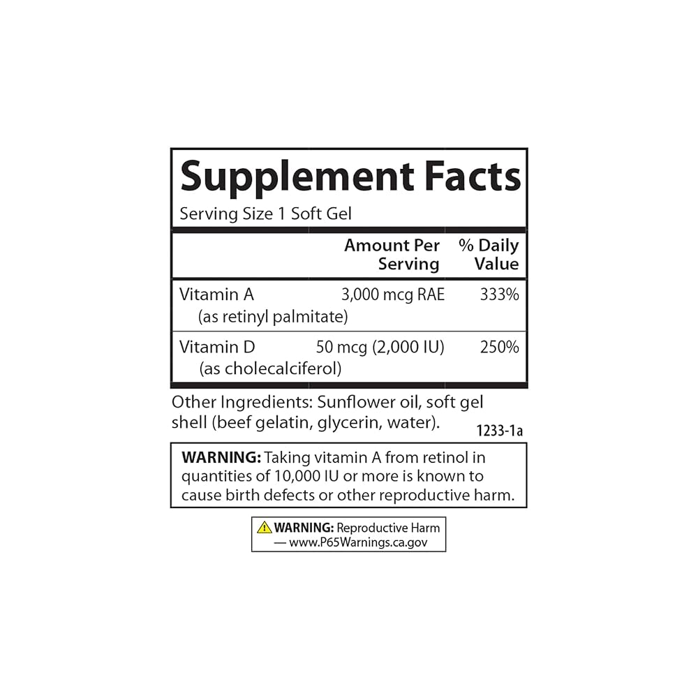 Carlson - A & D, 10000 IU (3000 mcg RAE) & 2,000 IU (50 mcg), Vision - image 10