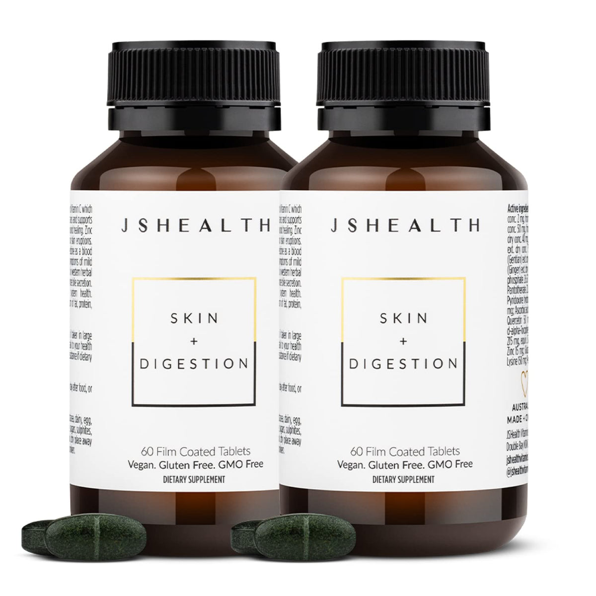 JSHealth Vitamins Skin and Digestion Formula - 120 Tablets