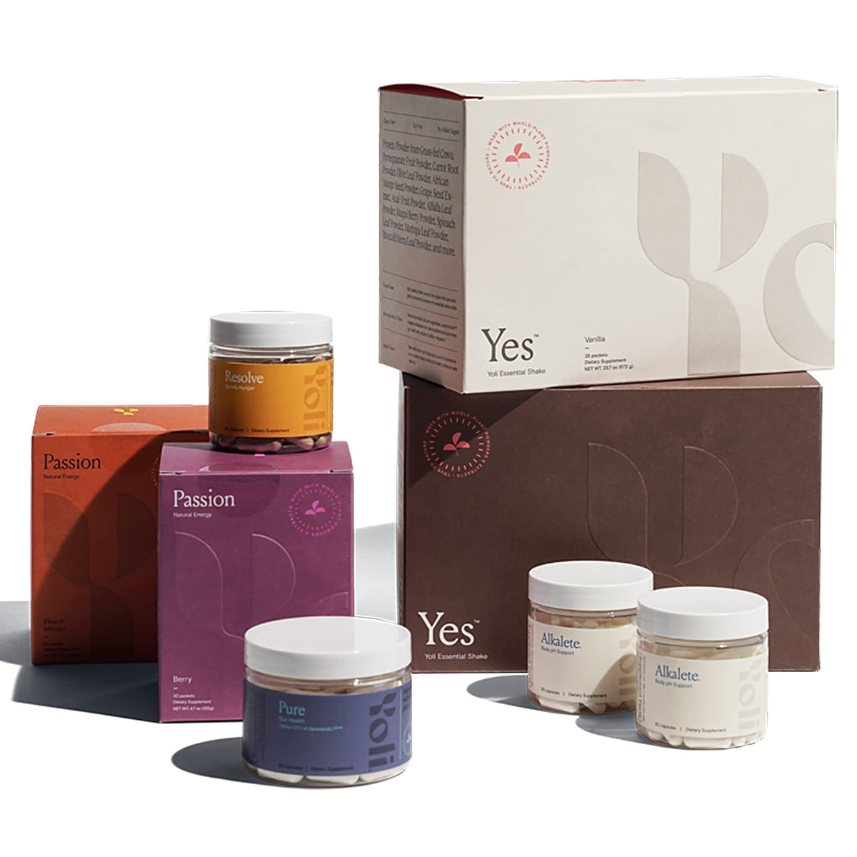 Yoli Transformation Kit with YES, Passion, Alkalete, Pure, Resolve
