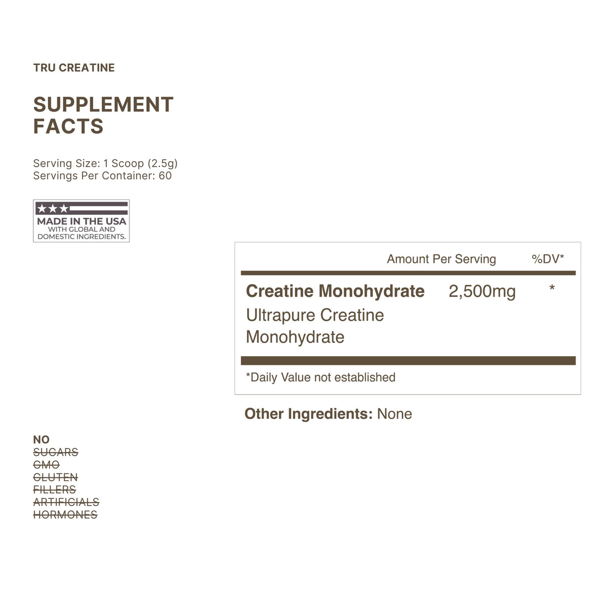 TRU Supplements Creatine Monohydrate Powder - 60 Servings - image 5