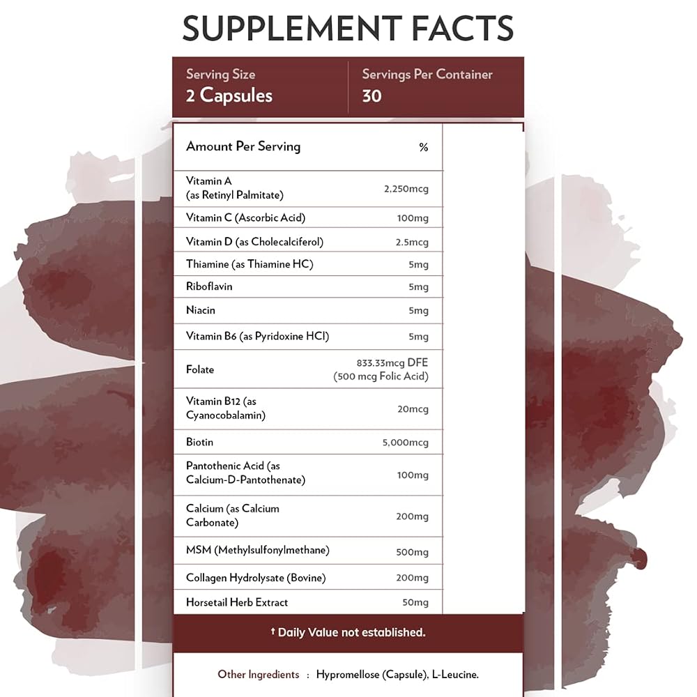 TERRA ORIGIN Hair, Skin & Nails Supplement - 60 Capsules - image 7