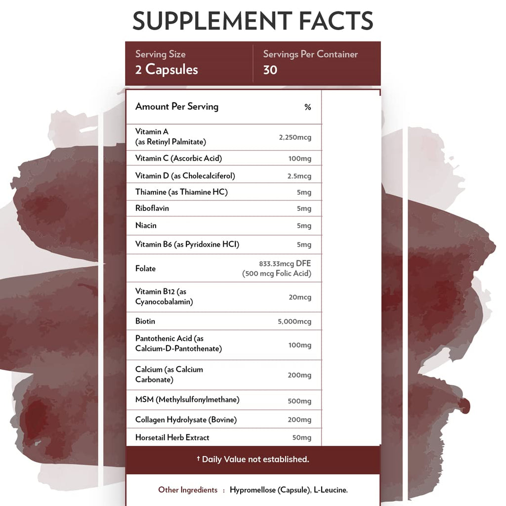TERRA ORIGIN Hair, Skin & Nails Supplement - 60 Capsules - image 7