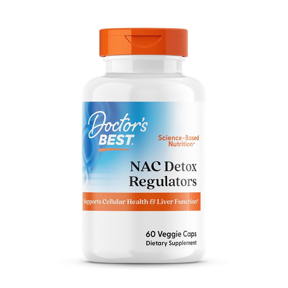 Doctor's Best NAC Detox Regulators Supplement - 60 Vegetarian Capsules