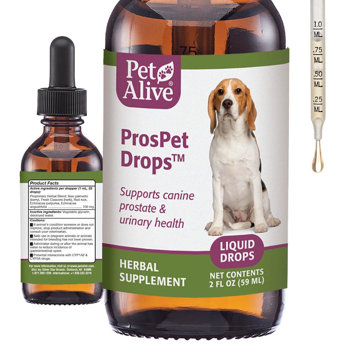 PetAlive ProsPet Drops for Dog Prostate & Bladder Health - 2 Fl Oz