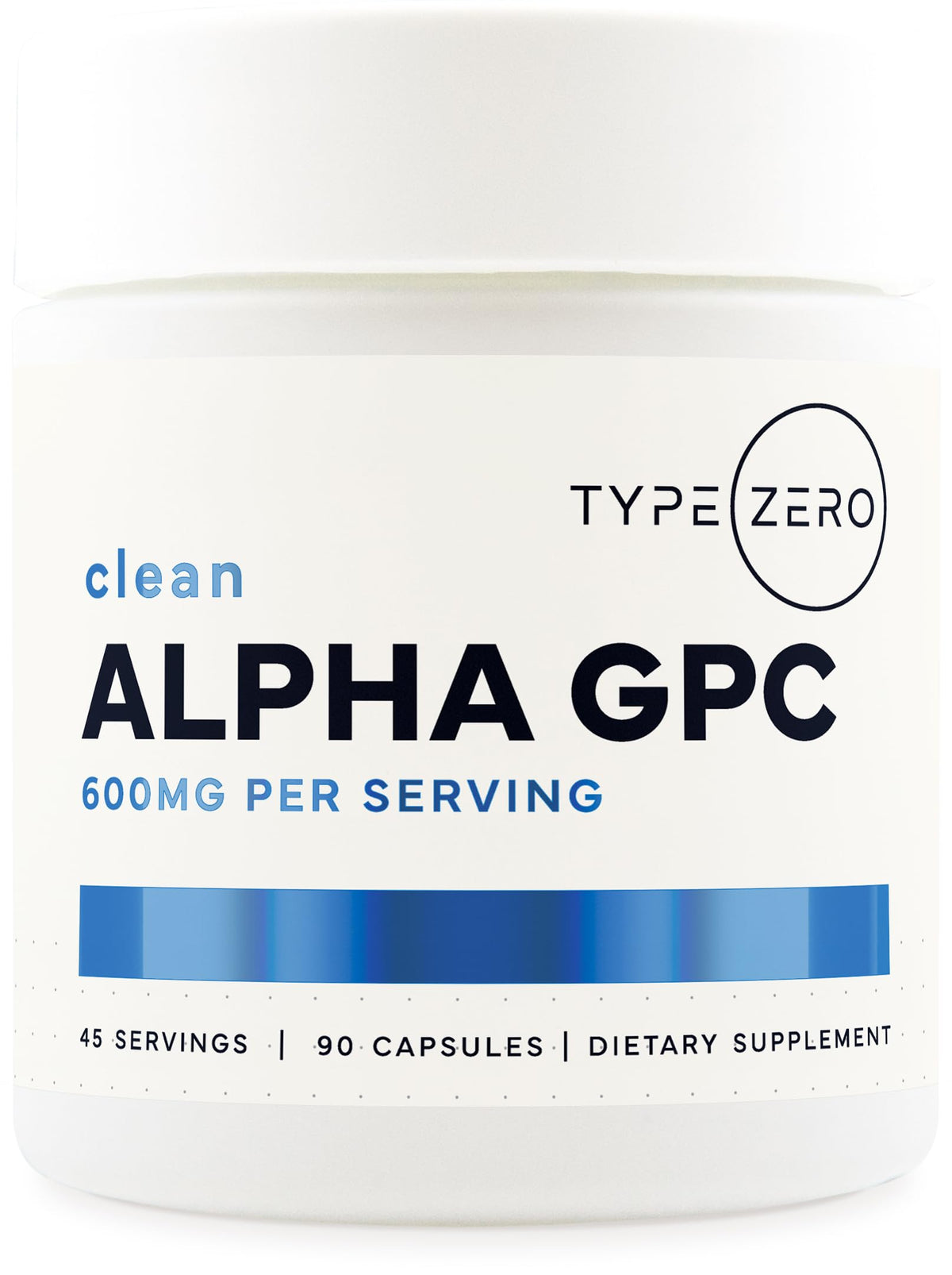 Type Zero Alpha GPC Choline Supplement 600mg - 90 Capsules