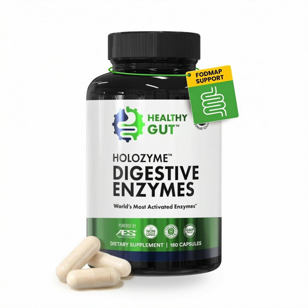 Healthy Gut HoloZyme Max Strength Digestive Enzymes - 180 Capsules