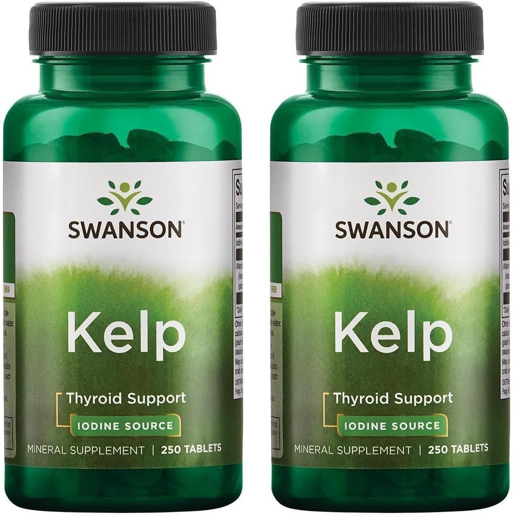 Swanson Kelp Natural Iodine Source 225 mcg - 250 Tablets