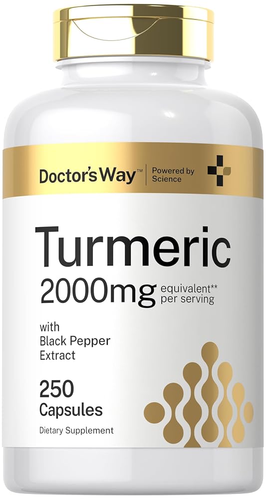 Doctor's Way Turmeric Curcumin Supplement - 250 Capsules