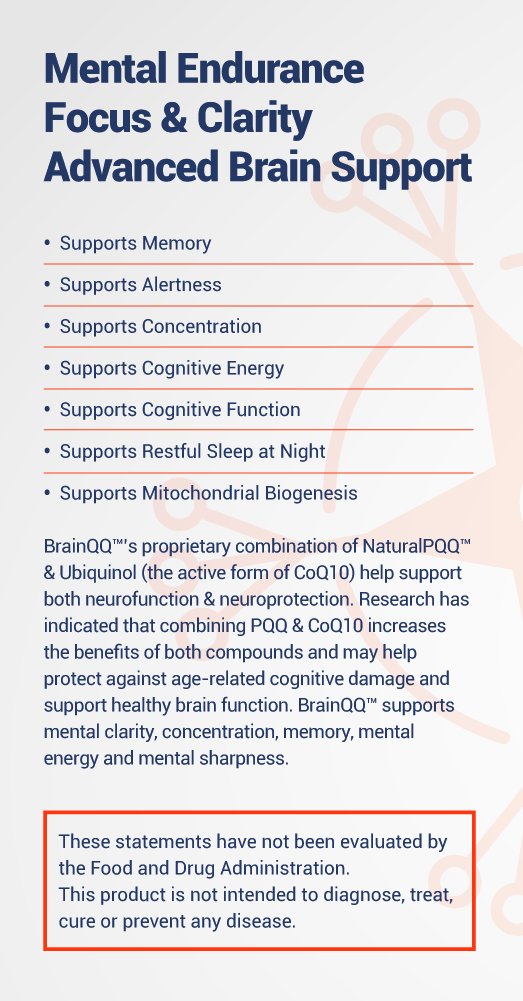 extreme V BrainQQ Nootropic Brain Formula 100mg Ubiquinol - 30 Softgels - image 4