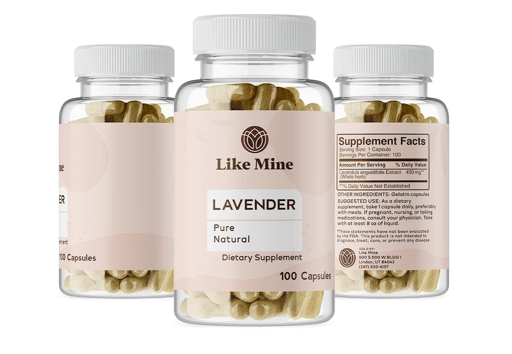 Like Mine Lavender Extract Herbal Supplement - 100 Capsules - image 4
