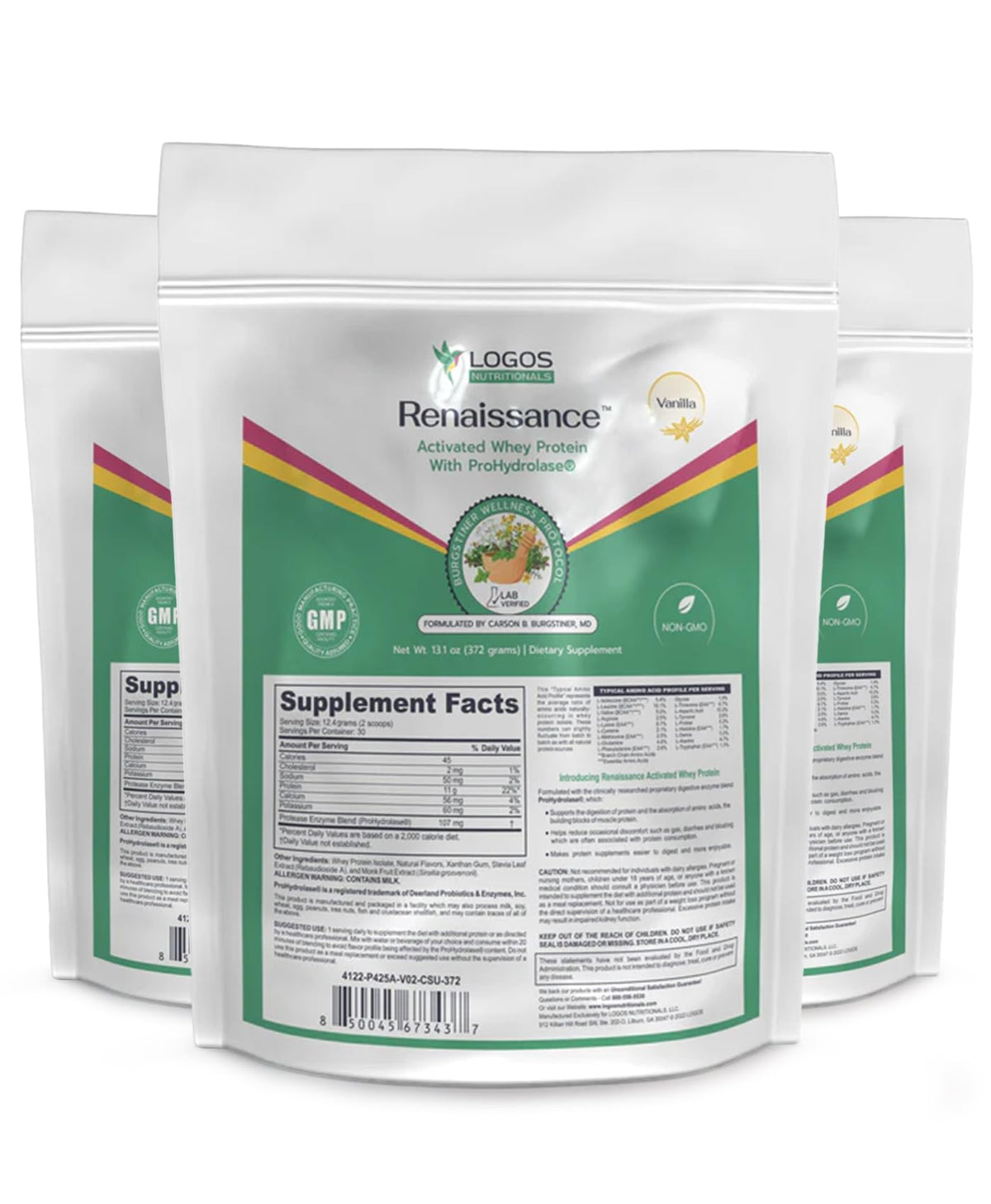 Logos Nutritionals Renaissance Whey Protein Isolate - 372g