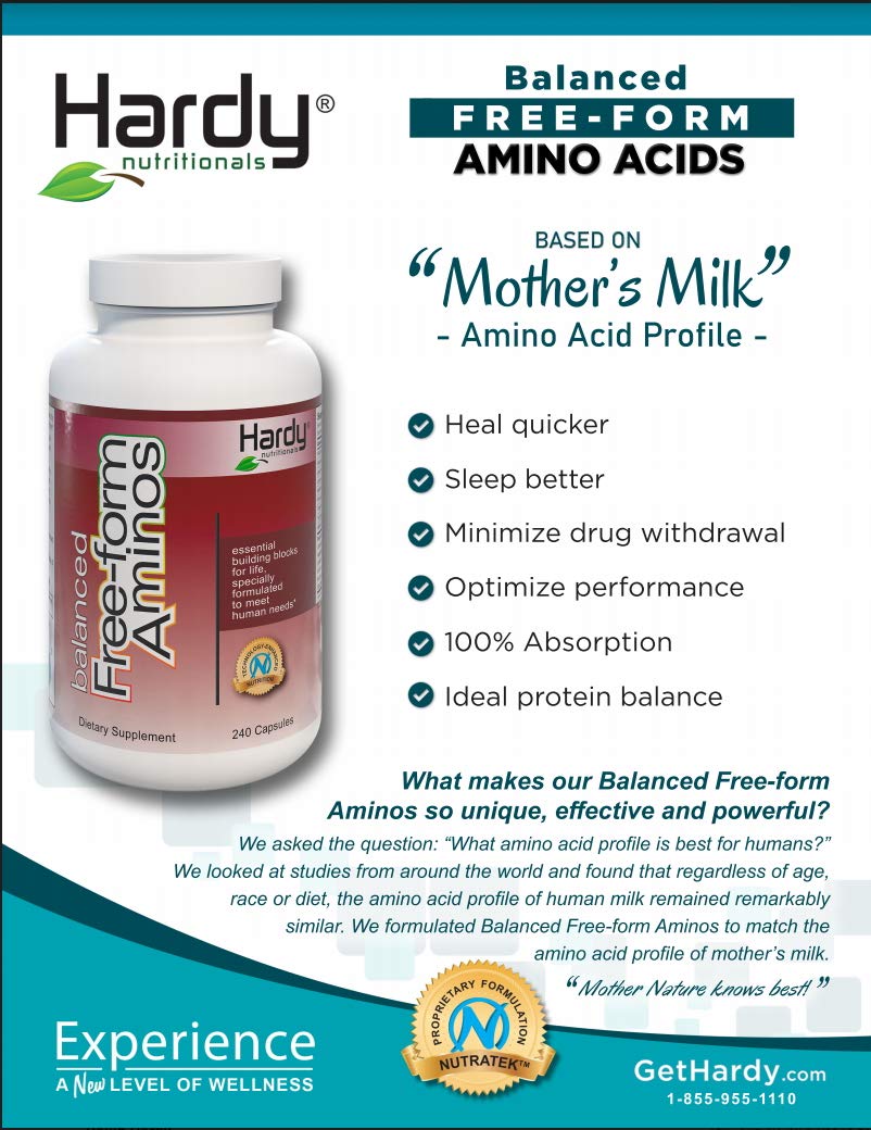 Hardy Nutritionals Balanced Free-Form Aminos Powder - 240 Count - image 4