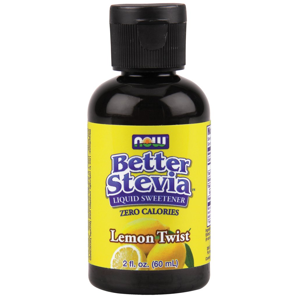 NOW Foods Better Stevia Zero-Calorie Liquid Sweetener Lemon Twist - 3 Pack