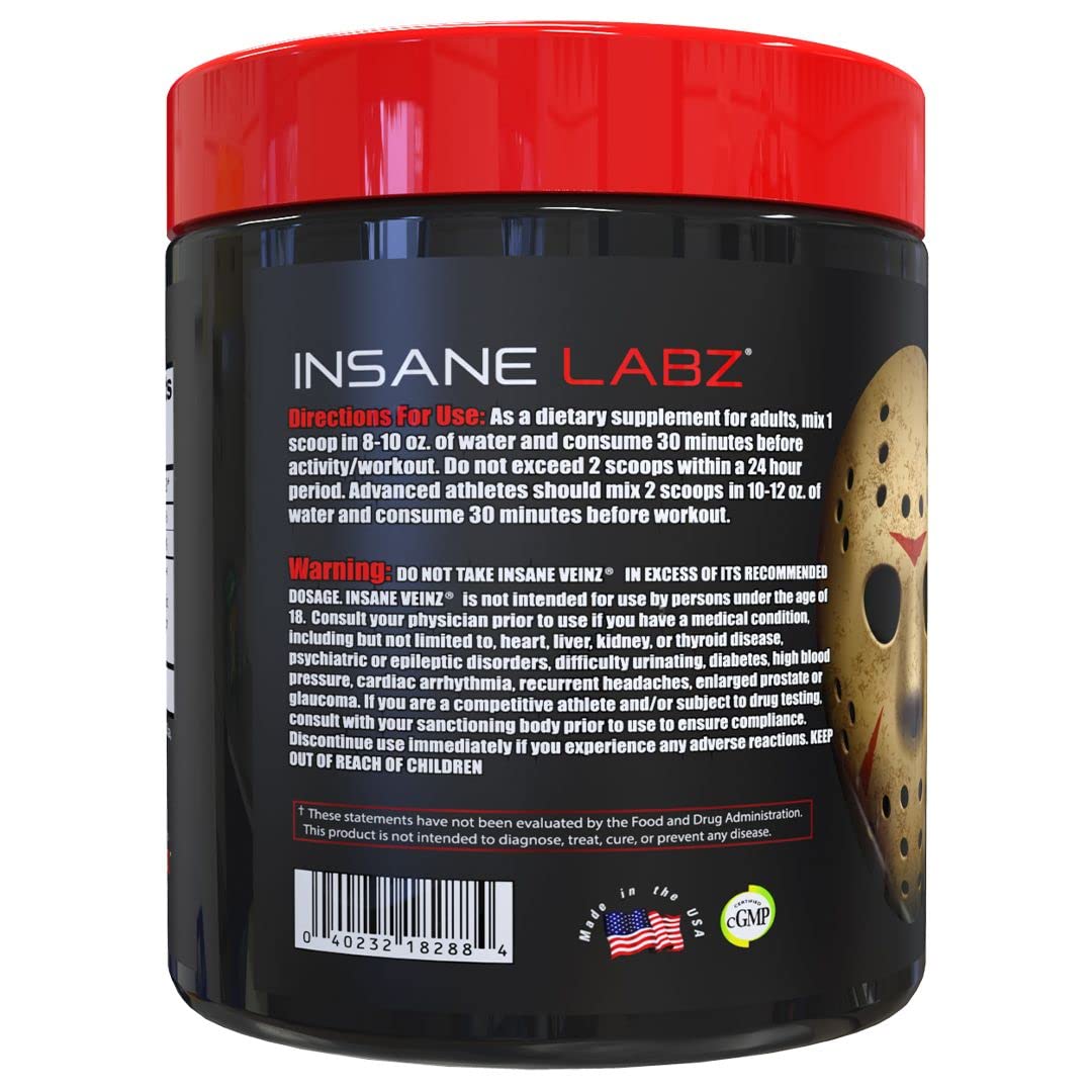 Insane Labz Insane Veinz Non Stimulant NO Enhancing Powder