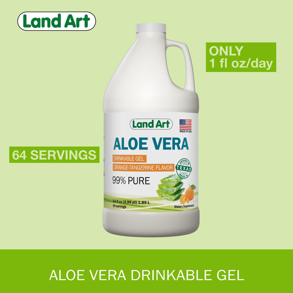Land Art Pure Aloe Vera Drinkable Gel - Cold-Processed Inner Filet