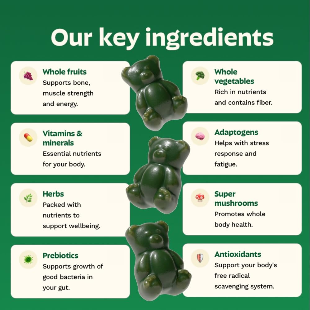 Grüns Gruns Adult Super Greens Multivitamin Gummies