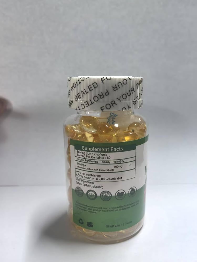 JINGYAT Moringa Softgels Organic Extract for Energy - 120 Softgels - image 8