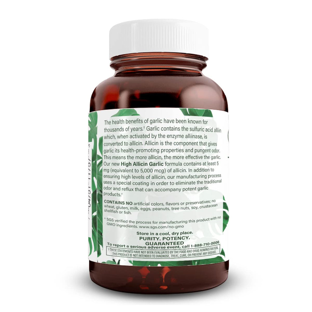 Natural Nutra High Allicin Garlic Supplement 500mg - 60 Tablets - image 3