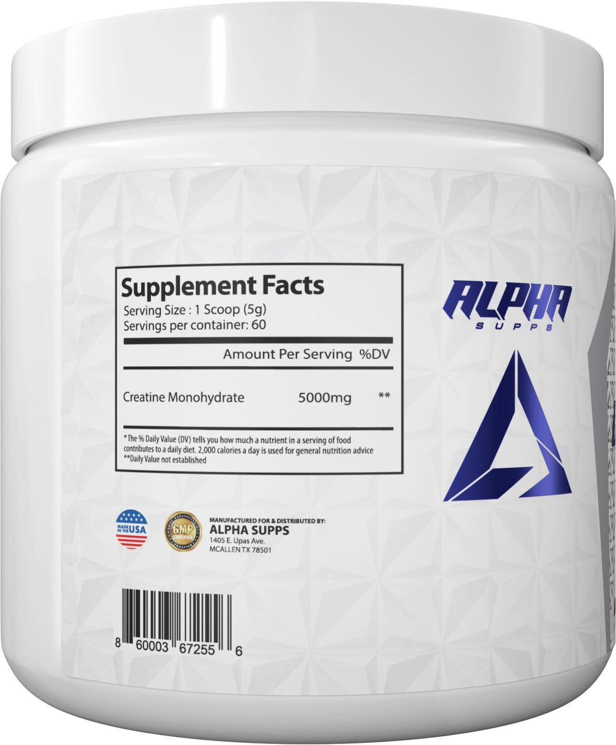 Alpha Supps Alpha Creatine Monohydrate Powder - 300g - image 4