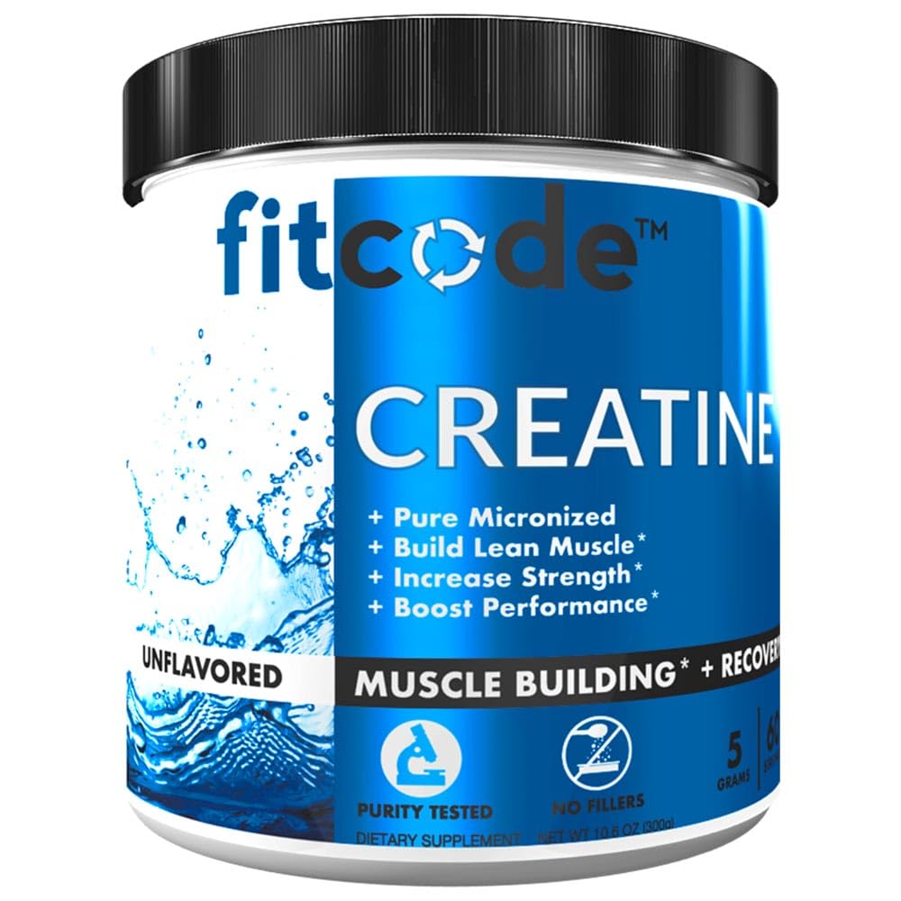 fitcode Creatine Monohydrate 5g Micronized Powder - 60 Servings