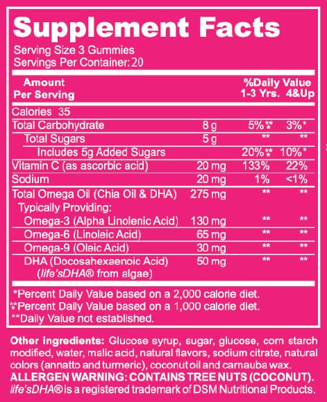 VitaVita Nutritions Omega DHA Kids Gummies Lemon/Orange - 60 Gummies - image 3