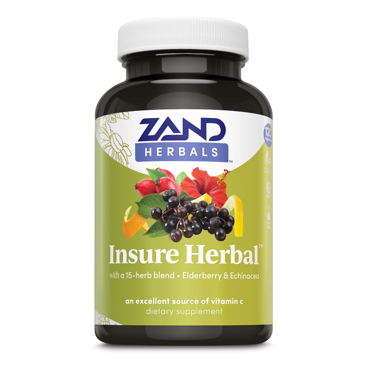 ZAND Insure Herbal Supplements Wellness Support - 120 Capsules