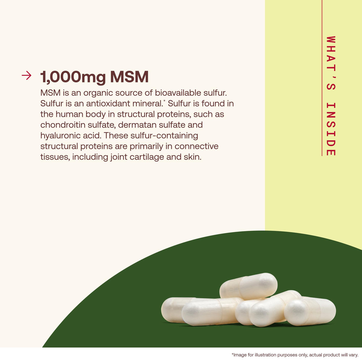 Jarrow Formulas MSM 1000 mg Joint Health - 200 Capsules - image 3
