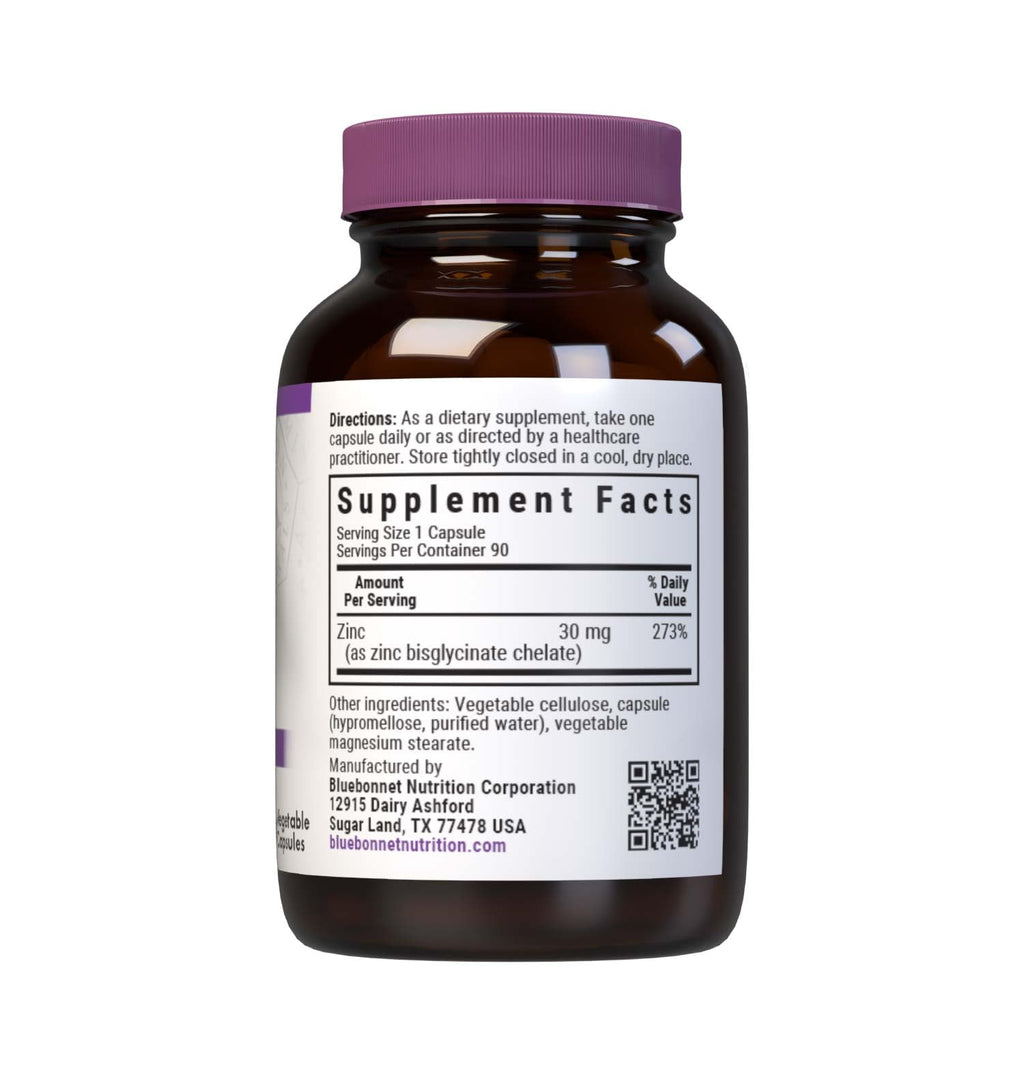 BlueBonnet Albion Chelated Zinc 30 mg - 90 Vegetable Capsules - image 2