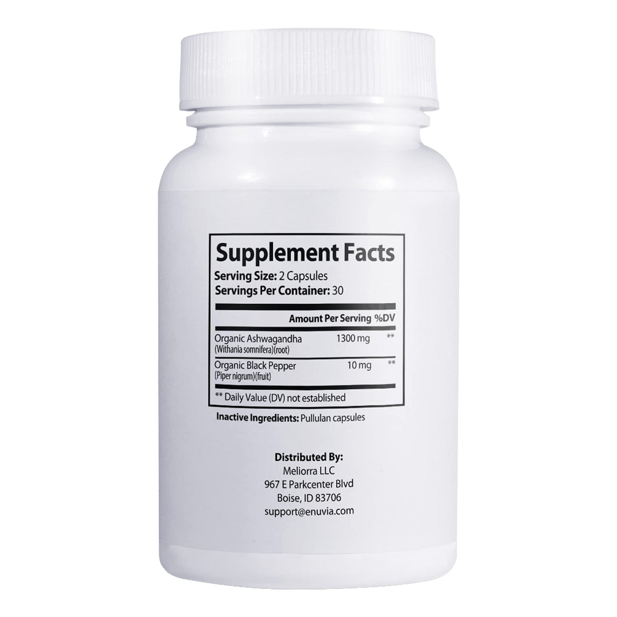 Enuvia Ashwagandha Supplement Stress Relief - 60 Capsules - image 2