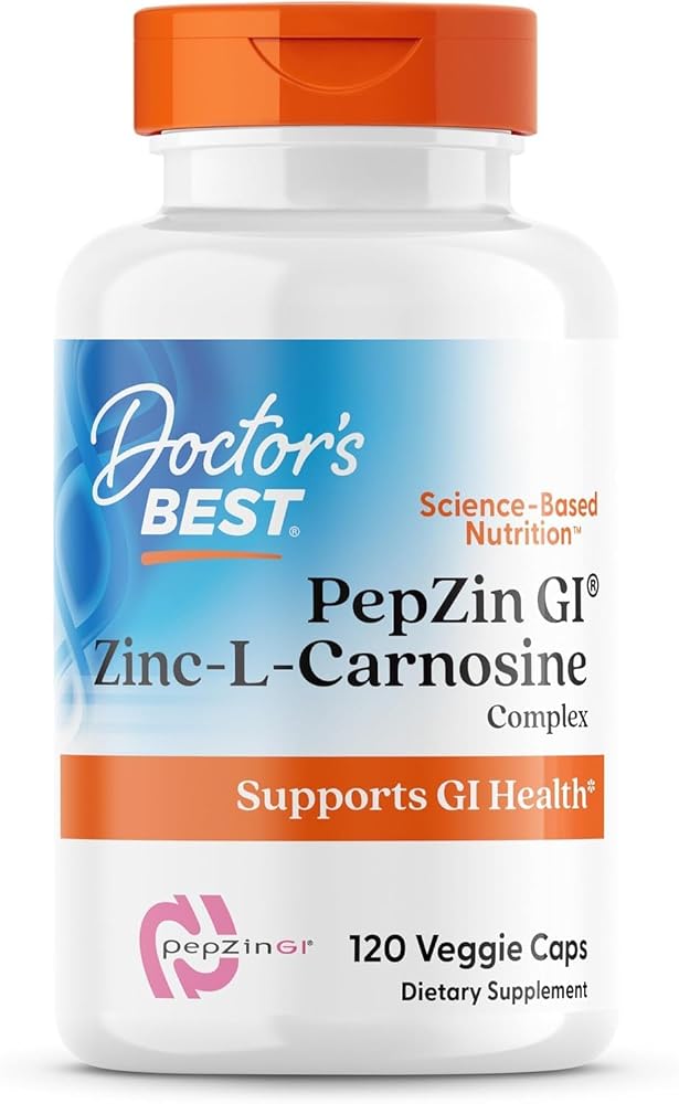 Doctor's BEST PepZin GI Zinc-L-Carnosine Complex - 120 Veg Capsules