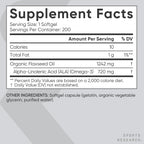 Sports Research Organic Flaxseed Oil 1242mg - 200 Softgels - image 5