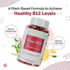 Plant-Based True B12 Supplements for Energy & Brain Health - 60 Tablets - image 2