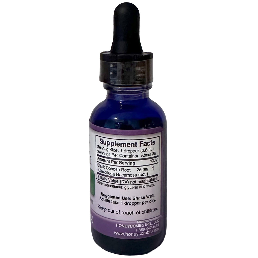 HoneyCombs Black Cohosh Liquid Extract Alcohol-Free - 1 fl oz - image 3