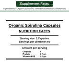 NUTRINPRO Organic Spirulina Capsules - 100% Pure Vegan