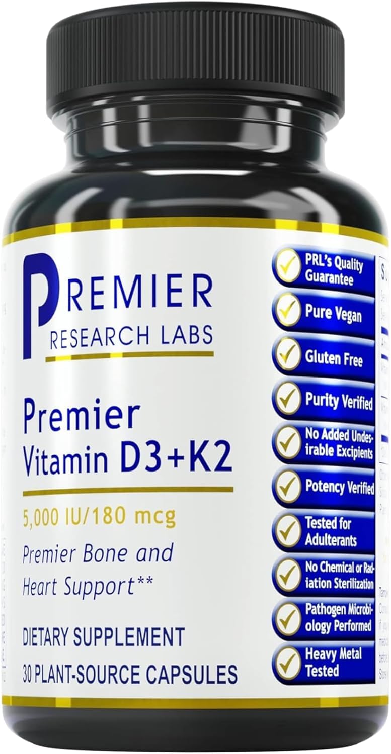 Premier Research Labs Vitamin D3 + K2 - 30 Capsules