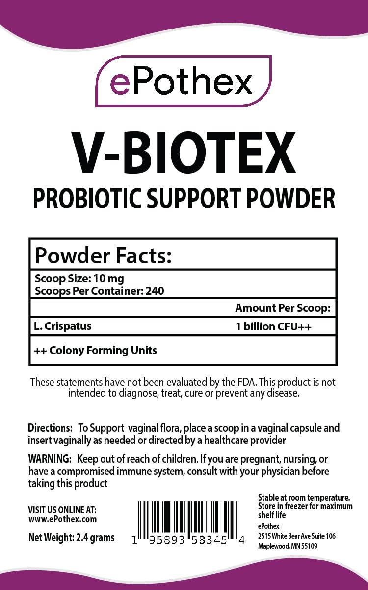 EPOTHEX V-Biotex Pure L. Crispatus Probiotic Powder - 240 Doses - image 3