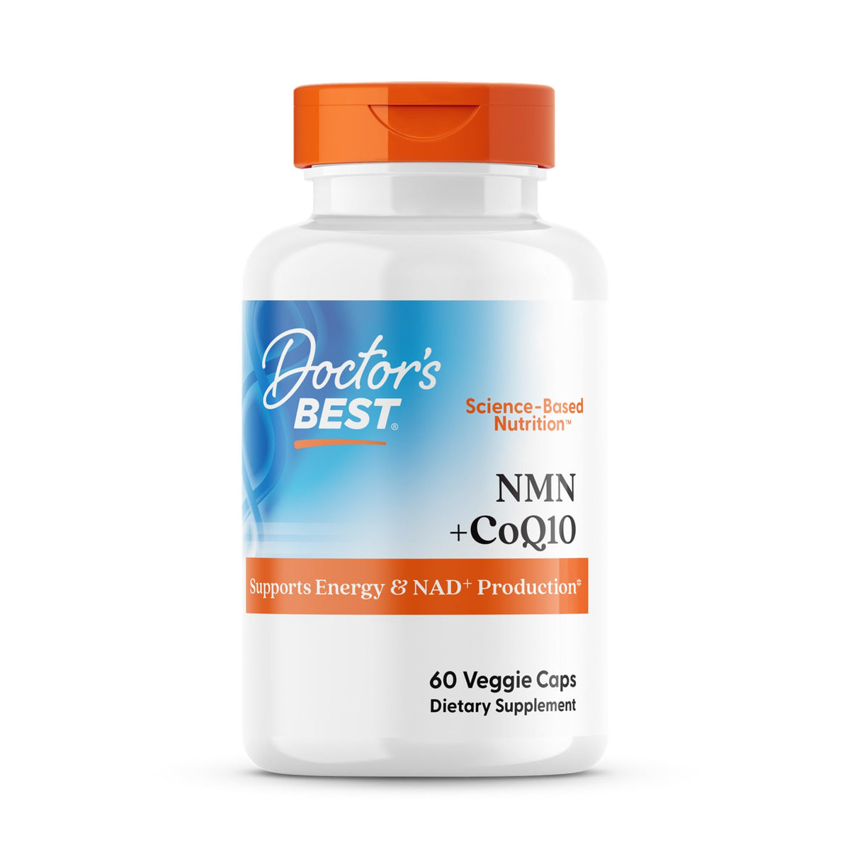 Doctor's Best NMN + CoQ10 Supplement for Energy - 60 Vegetarian Capsules
